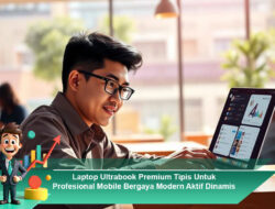 Laptop Ultrabook Premium Tipis Untuk Profesional Mobile Bergaya Modern Aktif Dinamis